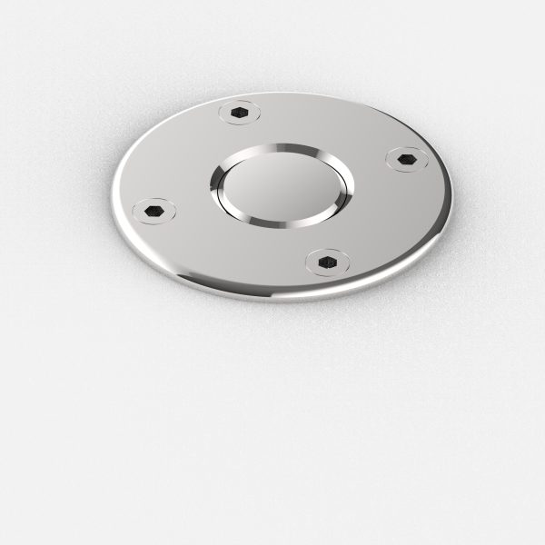 AWB-SCR AC – Base con flangia forata e chiusura automatica per fissaggio a vite - immagine 2