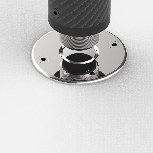 AWB-SCR AC – Base con flangia forata e chiusura automatica per fissaggio a vite - immagine 3